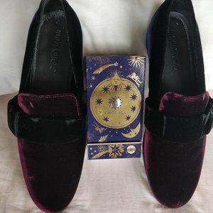 Jimmy Choo John velvet strap gradient loafer shoe